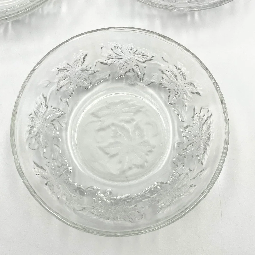 Vintage 1980s Princess House Fantasia Crystal Set Of 3 Dessert Fruit Bowls